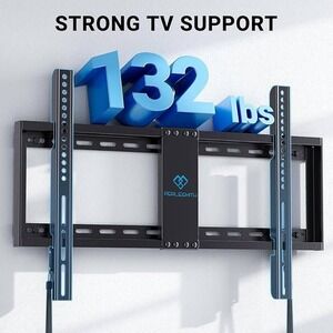 Perlesmith Fixed TV Wall Mount Bracket for 37"-82" Max 132 lbs LCD LED OLED